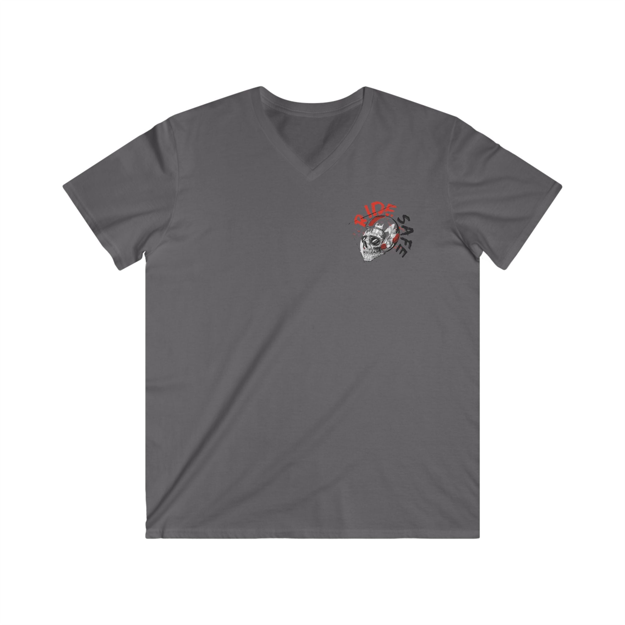 Ride Safe Motorcycle V-Neck Tee - 100% Cotton
