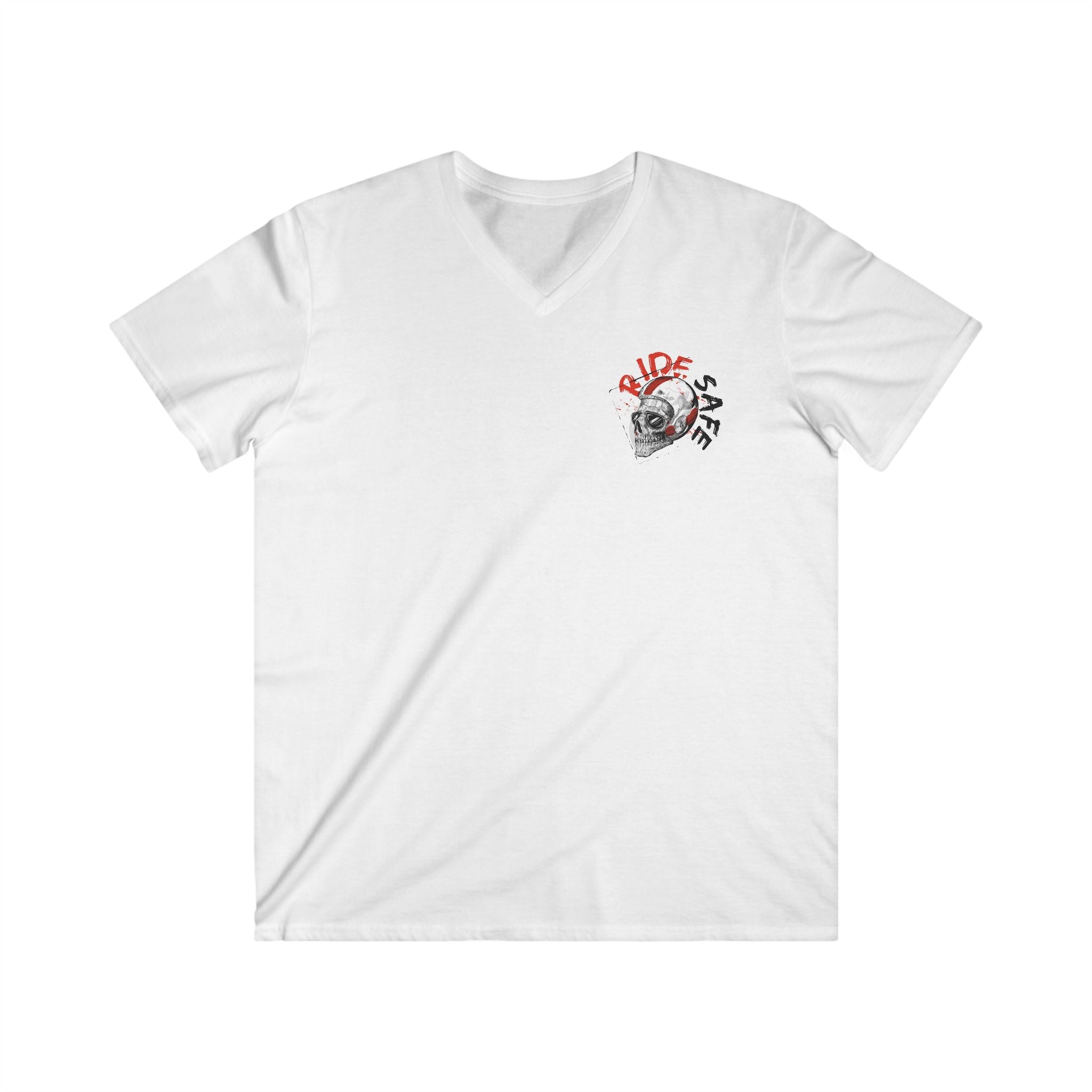 Ride Safe Motorcycle V-Neck Tee - 100% Cotton