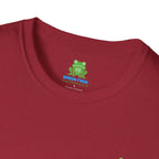 Brain Frog Design Signature T-Shirt - Small Green Brain Frog Logo Tee (Front Chest & Sleeve) - 100% Cotton / Cotton Blend