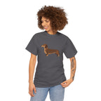 Dachshund Dog T‑Shirt — Cute Brown Sausage Dog Graphic Tee - 100% Cotton