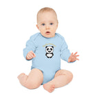Panda-monium Baby Bodysuit - Cute Panda Long-Sleeve Organic Onesie - 100% certified organic cotton