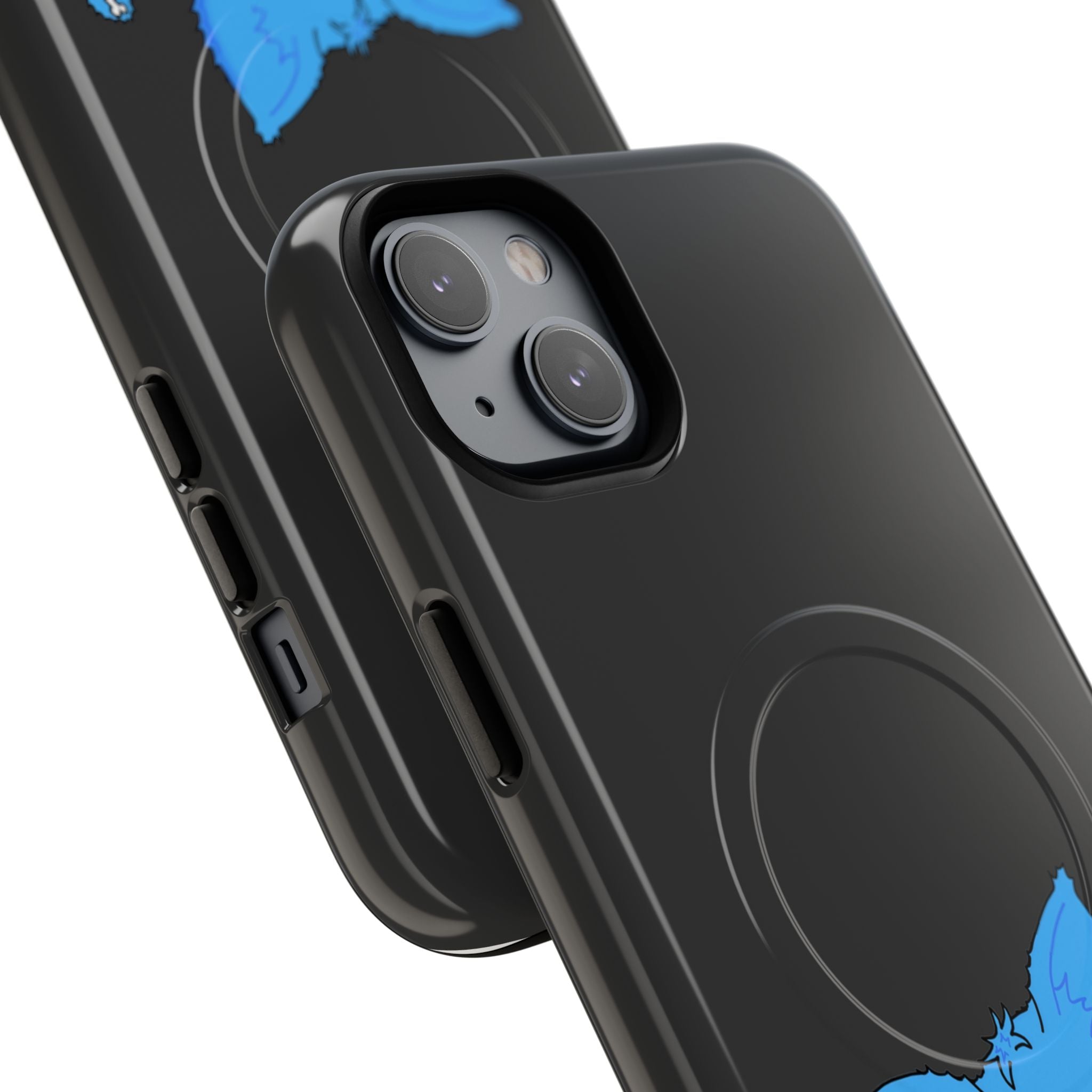 Blue Skeleton Cat Tough Magnetic Phone Case | Unique Design to Brain Frog