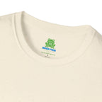 Brain Frog Design Signature T-Shirt - Small Green Brain Frog Logo Tee (Front Chest & Sleeve) - 100% Cotton