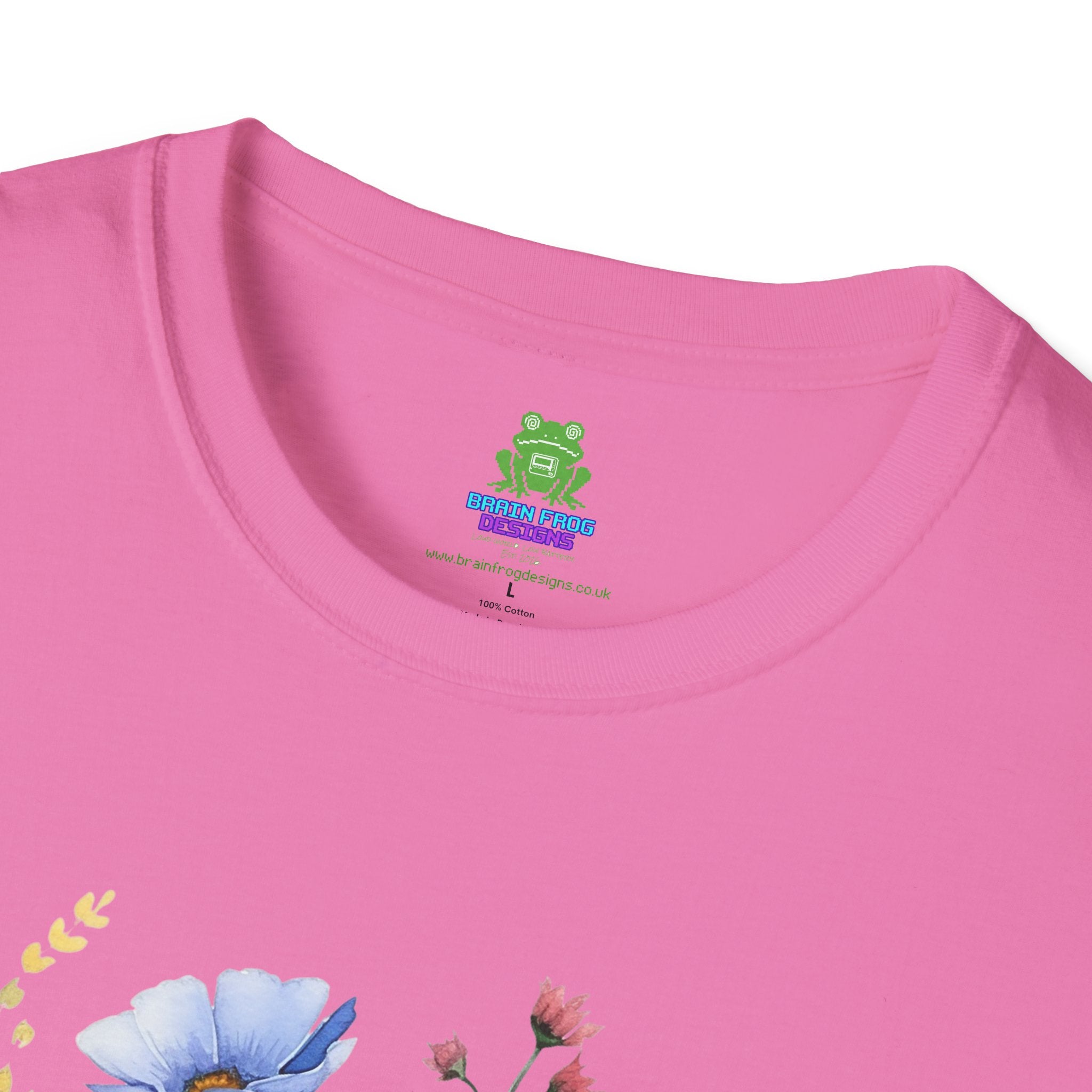Floral Wildflower Bouquet T-Shirt - Pastel Garden Graphic Tee - 100% Cotton