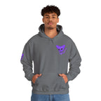 Purple Skeleton Cat Hoodie – Cute Spooky Graphic Sweatshirt - Unique Brand Design