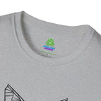 Geometric Cat T-Shirt - Minimal Line Art Cat Face Tee - 100% Cotton