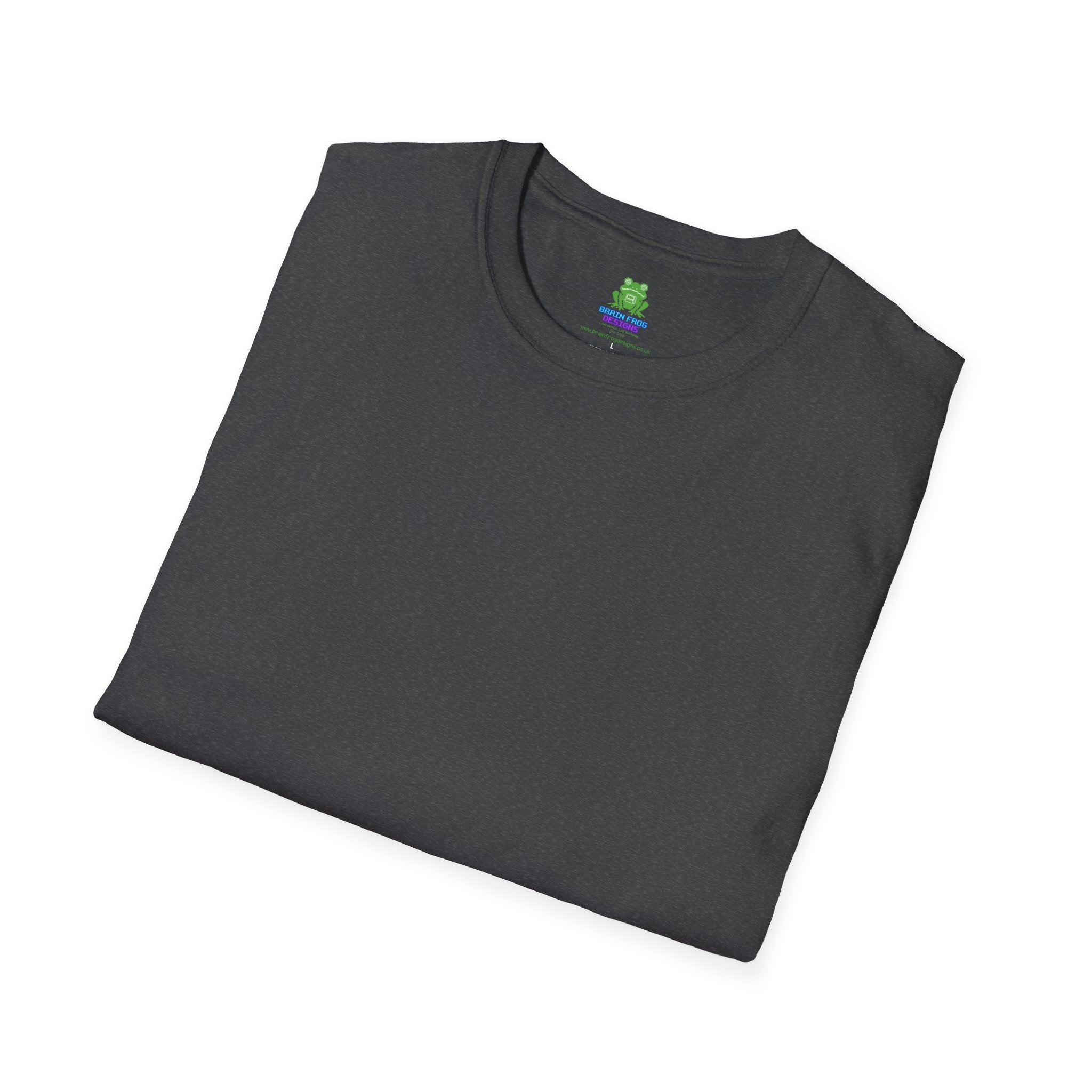 Woman's Plain Tee - Brain Frog Woman's Softstyle Plain T-Shirt - 100% Cotton / Cotton Blend - White / Black / Navy / Grey - 12 colours available