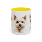 Westie Watercolor Accent Coffee Mug - Cute West Highland Terrier Dog Lover Gift (11/15oz)