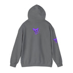 Purple Skeleton Cat Hoodie – Cute Spooky Graphic Sweatshirt