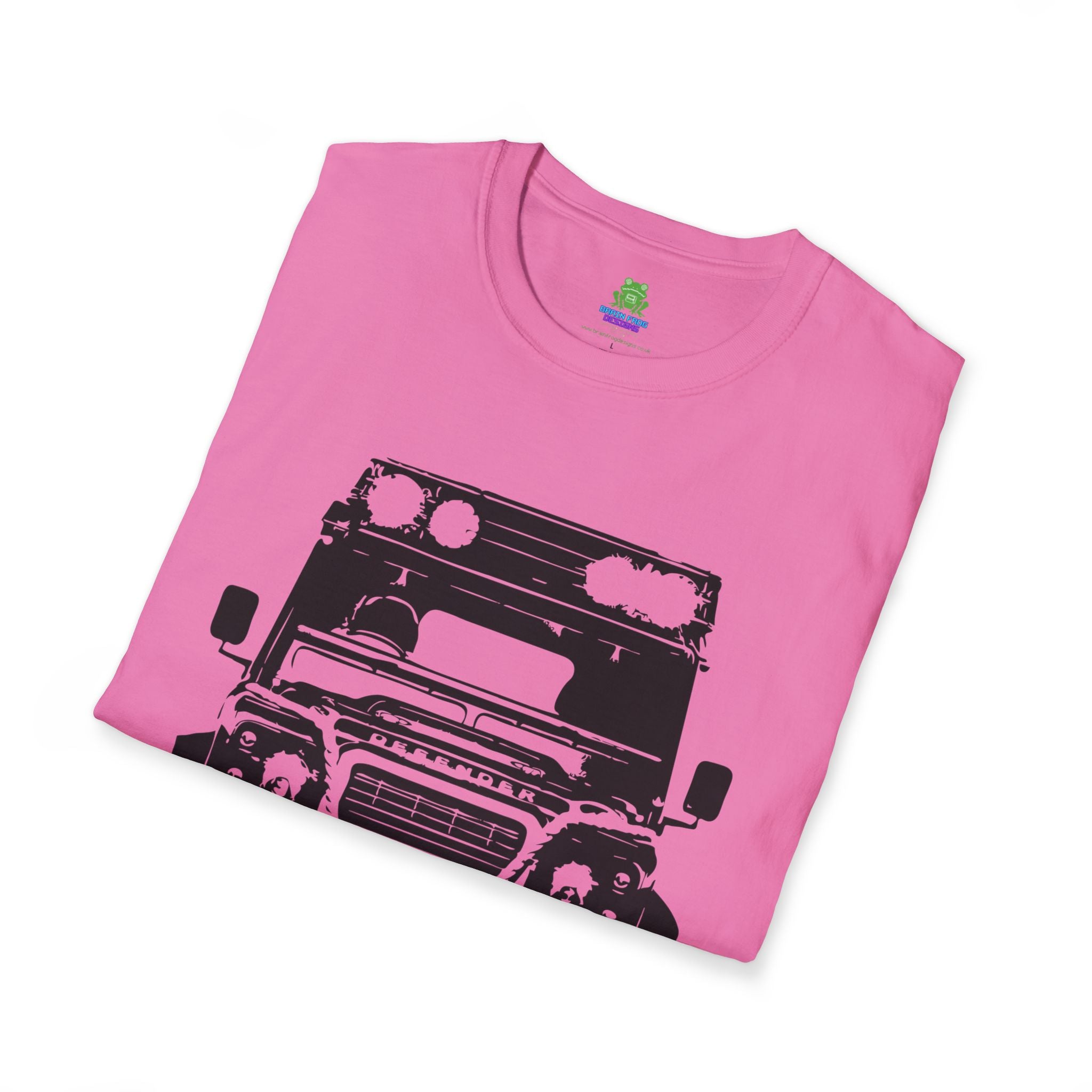 Defender Off-Road Shirt - "Custom Defender" Graphic 4x4 Adventure Tee - 100% Cotton / Cotton Blend