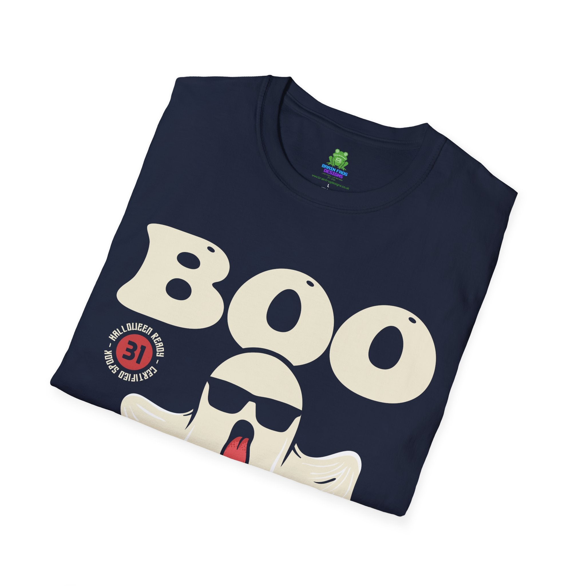 Boo Crew Halloween T-Shirt - Cool Ghost Graphic Tee - 100% Cotton / Cotton Blend