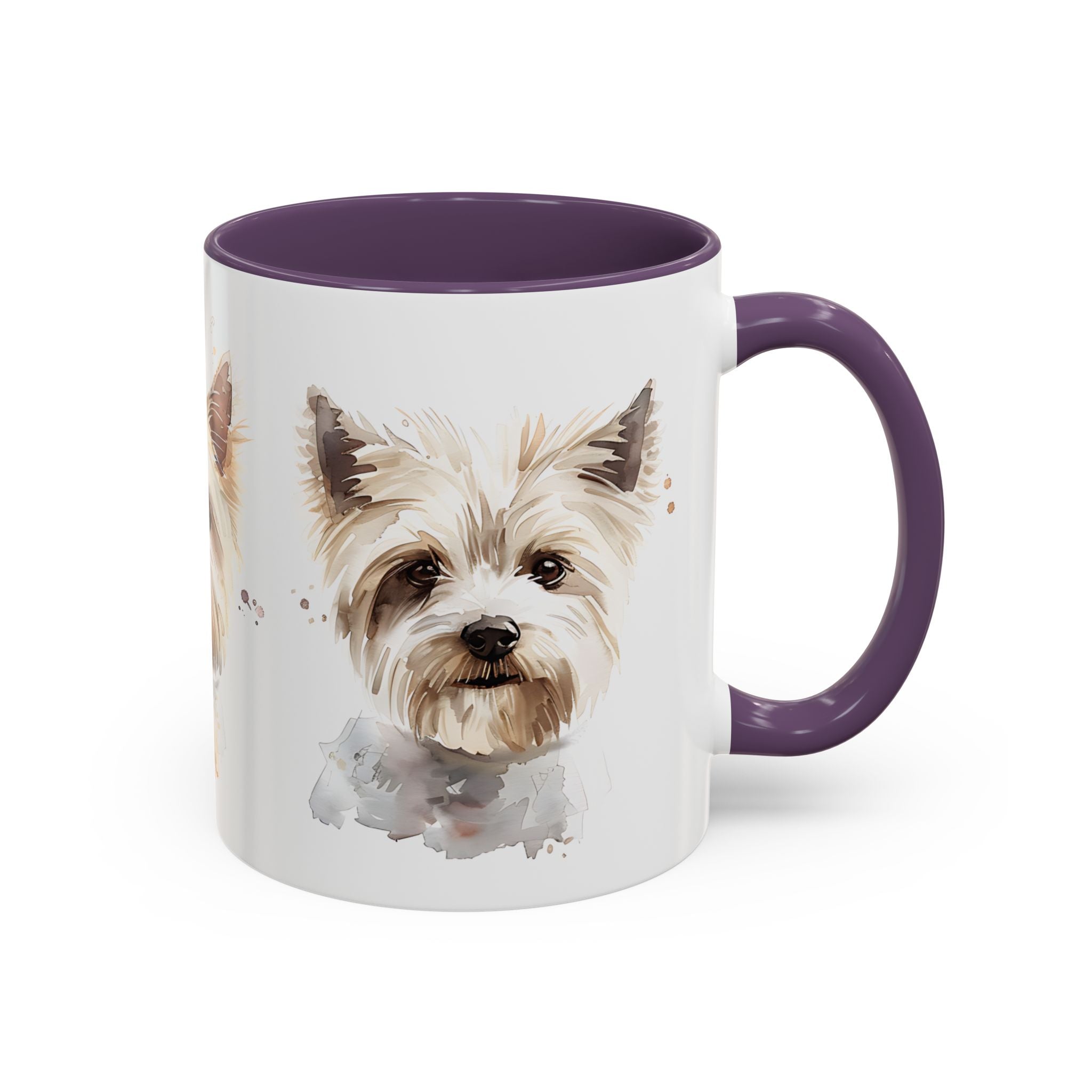 Westie Watercolor Accent Coffee Mug - Cute West Highland Terrier Dog Lover Gift (11/15oz)