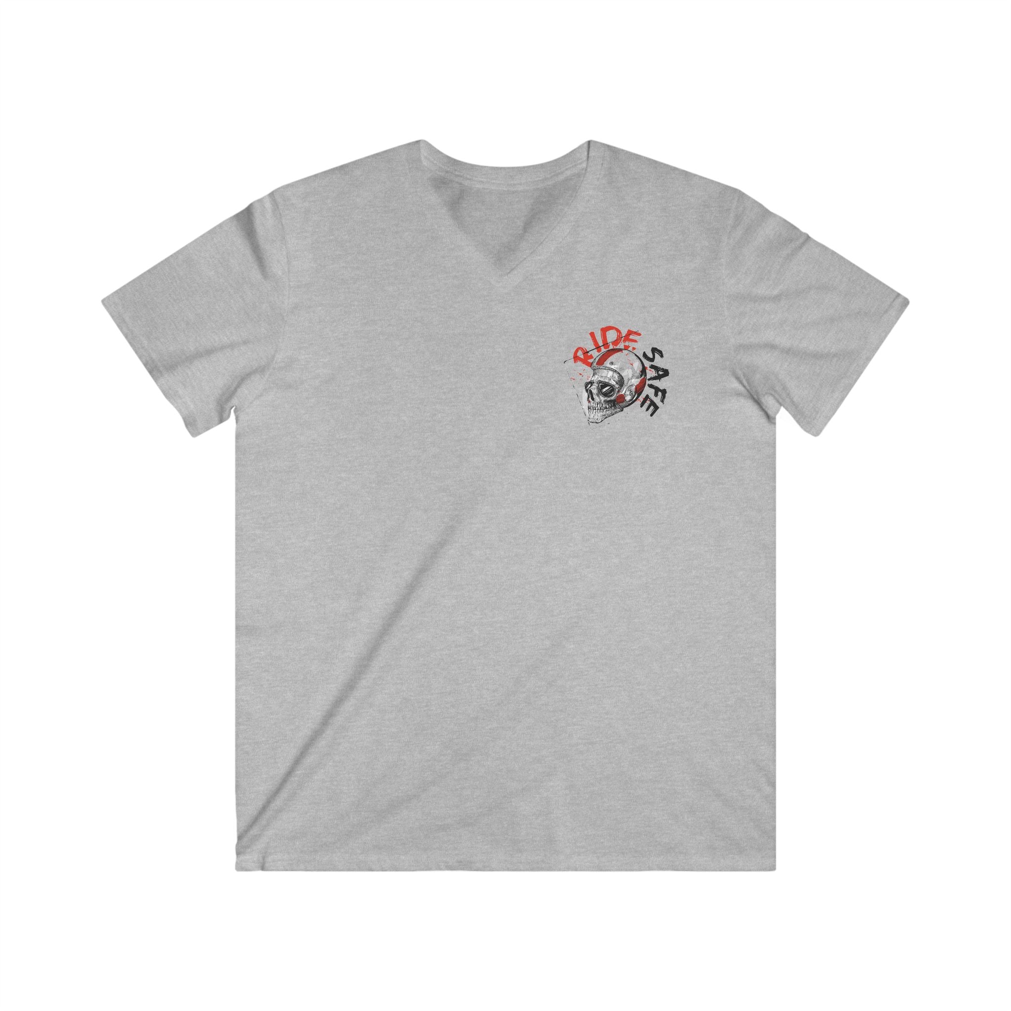 Ride Safe Motorcycle V-Neck Tee - 100% Cotton