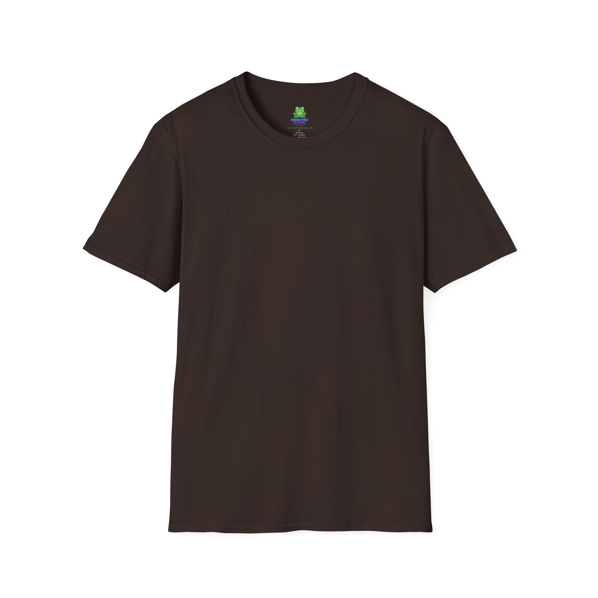 Men's Plain Tee - Brain Frog Men's Softstyle Plain T-Shirt - 100% Cotton / Cotton Blend