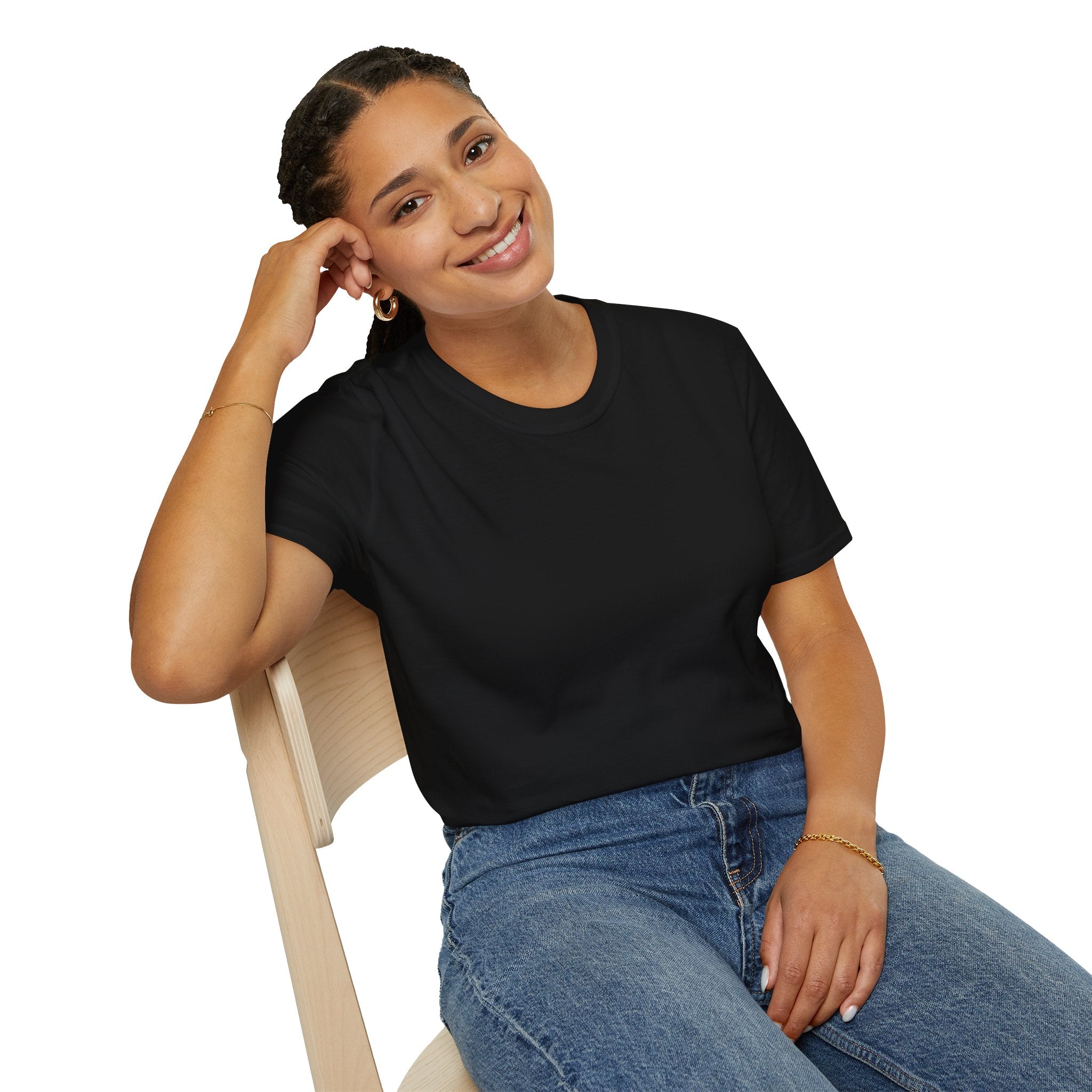 Woman's Plain Tee - Brain Frog Woman's Softstyle Plain T-Shirt - 100% Cotton / Cotton Blend - White / Black / Navy / Grey - 12 colours available
