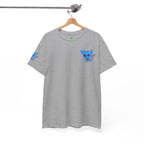 Blue Skeleton Cat Graphic Tee - Cute Creepy Kitty Shirt - 100% Cotton