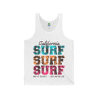 California Surf Tank Top - West Coast Los Angeles Beach Vibes - 100% Cotton