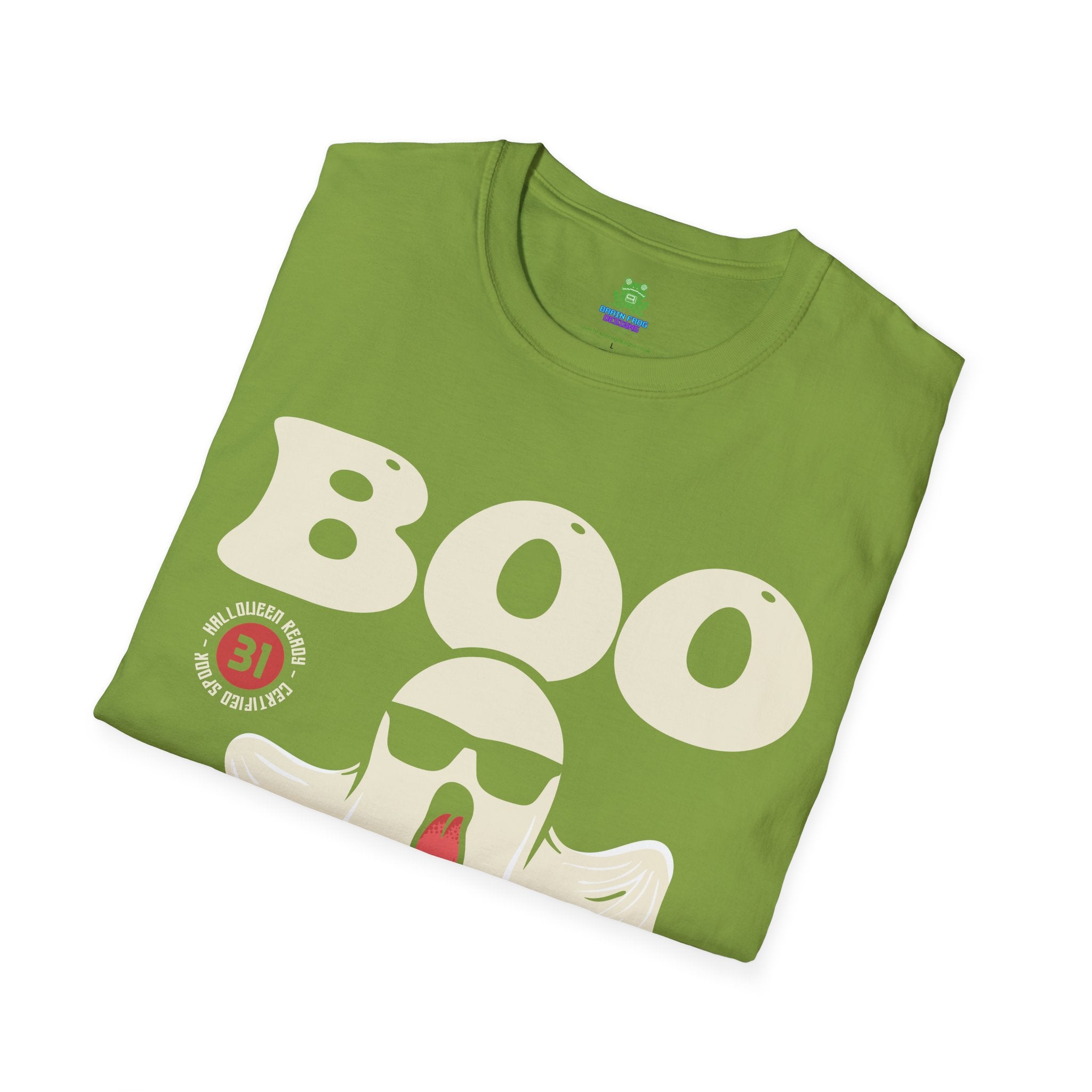 Boo Crew Halloween T-Shirt - Cool Ghost Graphic Tee - 100% Cotton / Cotton Blend