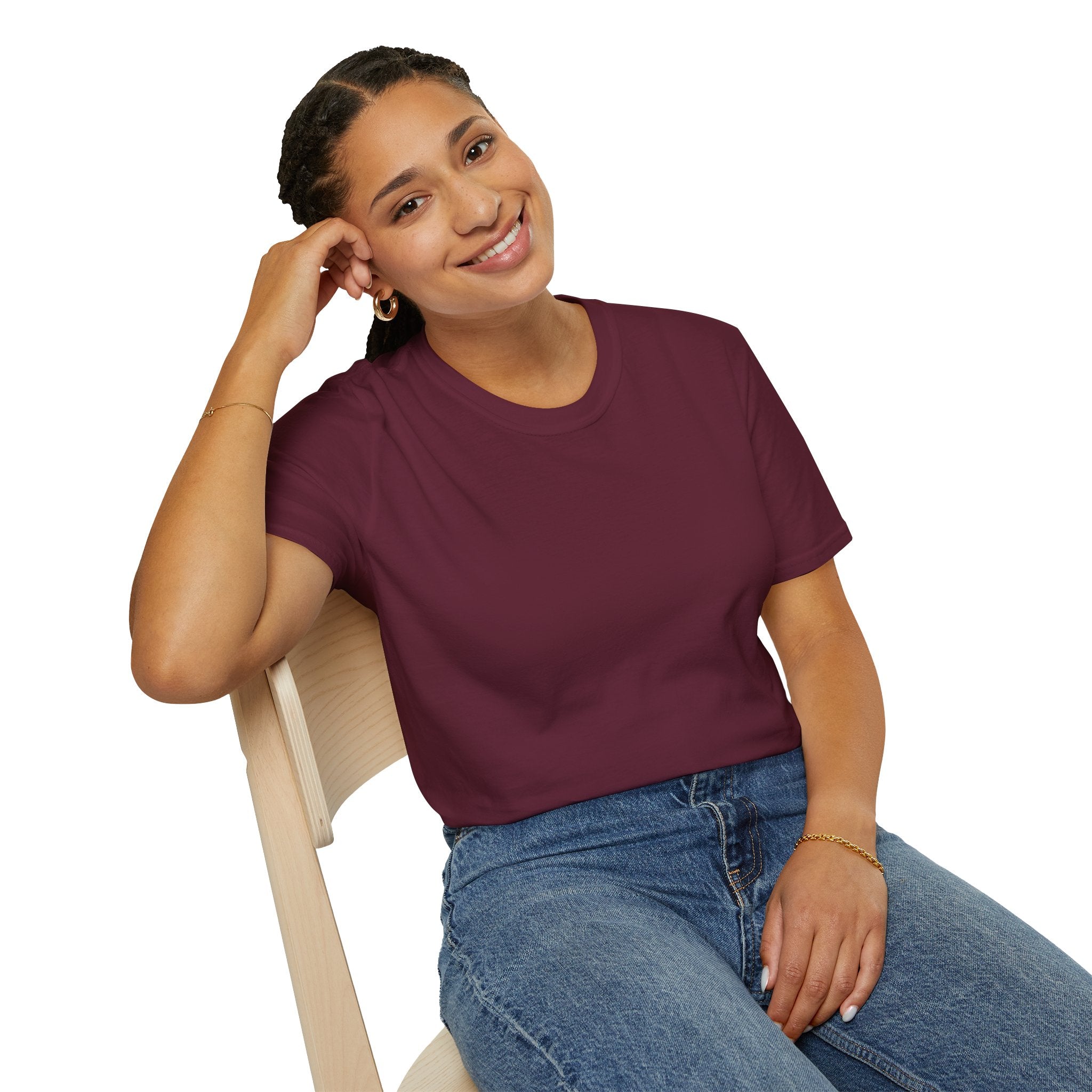 Woman's Plain Tee - Brain Frog Woman's Softstyle Plain T-Shirt - 100% Cotton / Cotton Blend - White / Black / Navy / Grey - 12 colours available