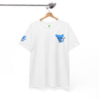 Blue Skeleton Cat Graphic Tee - Cute Creepy Kitty Shirt - 100% Cotton