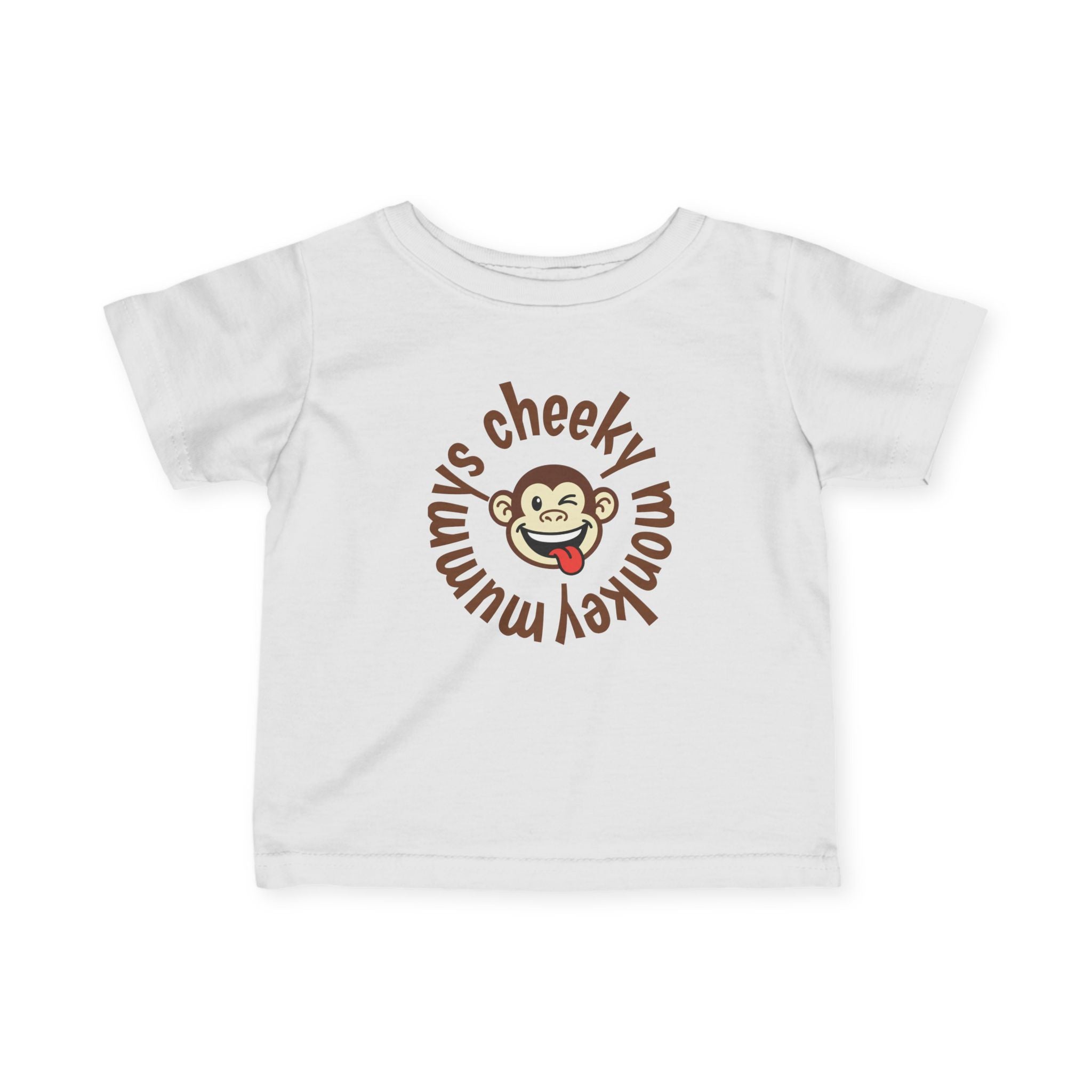 Cute Infant Tshirt - mummys cheeky monkey - Graphic Baby Tee Shirt - 100% Cotton