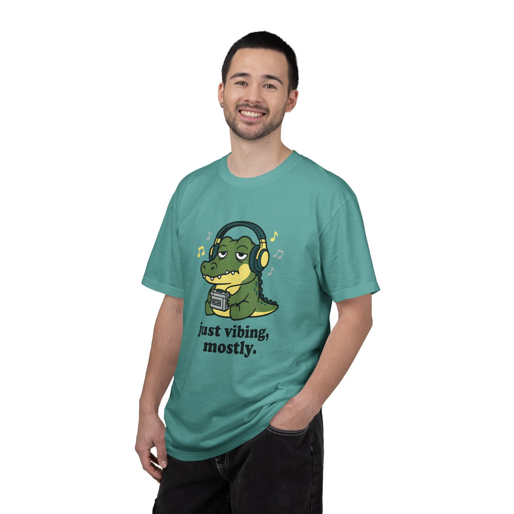Just Vibing, Mostly Crocodile T-Shirt - 100% Cotton