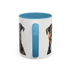 Staffy Dog Portrait Accent Coffee Mug (11/15oz) - Staffordshire Bull Terrier Portrait Mug