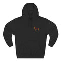 Dachshund Embroidered Hoodie — Minimal Cute Wiener Sauasage Dog Pullover